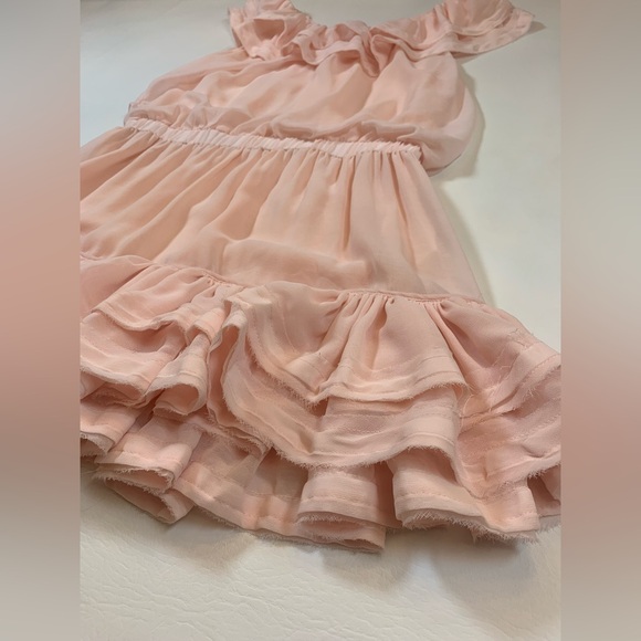 janet paris Dresses & Skirts - Janet Paris pink ruffled mini A line dress medium multiple layers barbie (bin L)